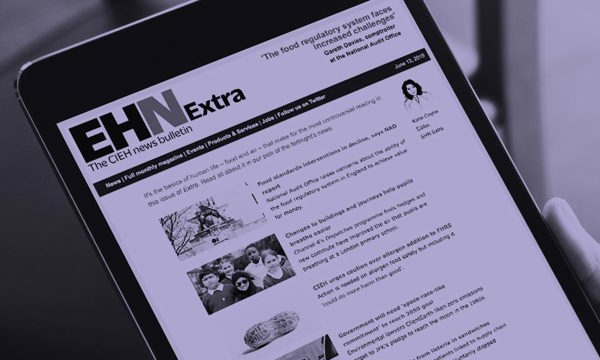 EHN Extra email newsletter on a tablet