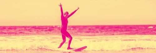 Surfer on the beach