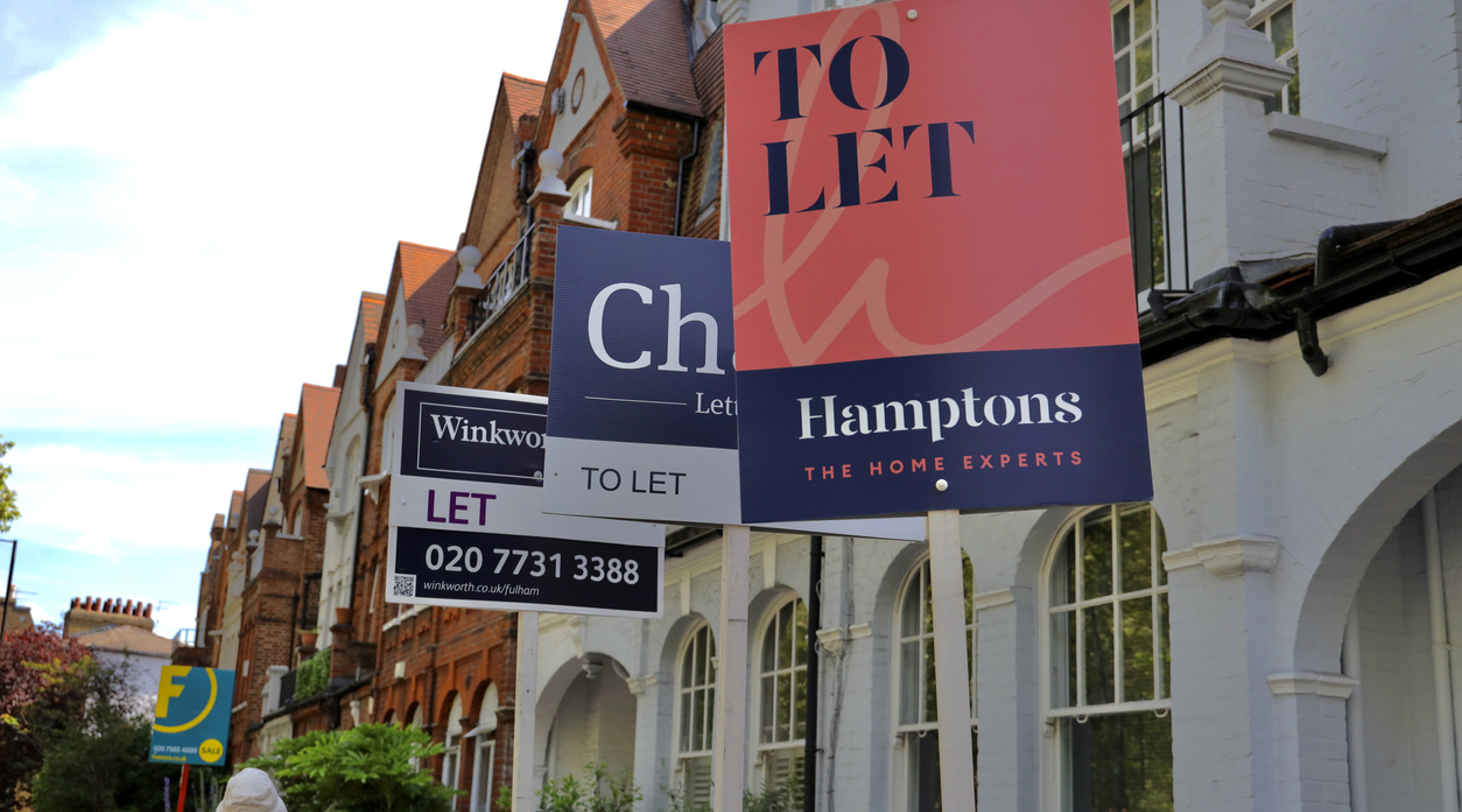 Street With To Let Boards